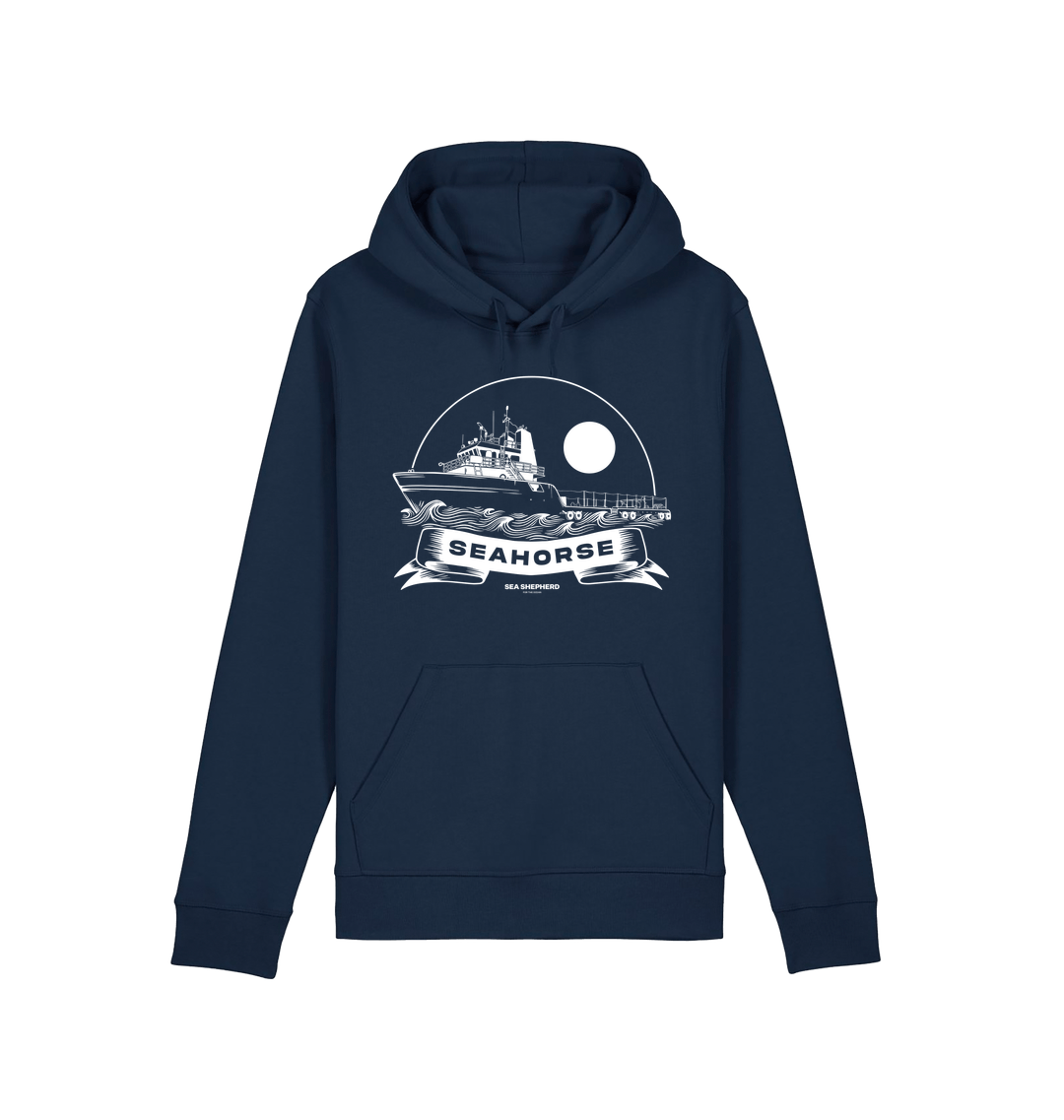 French Navy Printed Hoody